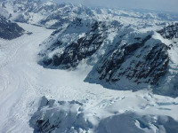 Aljašské ledovce z letadla